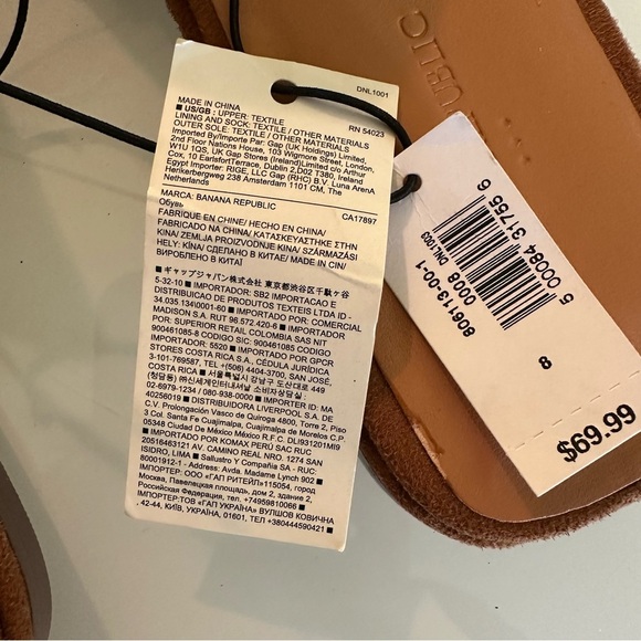 NWT Banana Republic Soft Minimalist Faux Suede Flat Mules Size 8 casual Parisian - Picture 3 of 4